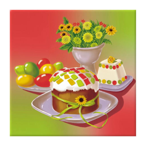 Подставка под горячее 14*14см "Пасха МТ18-14