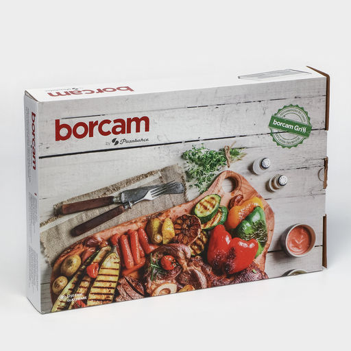 Форма для выпечки и запекания прямоугольная Paabahe Grill Borcam, 3.8 л, жаропрочное стекло, прозрачная