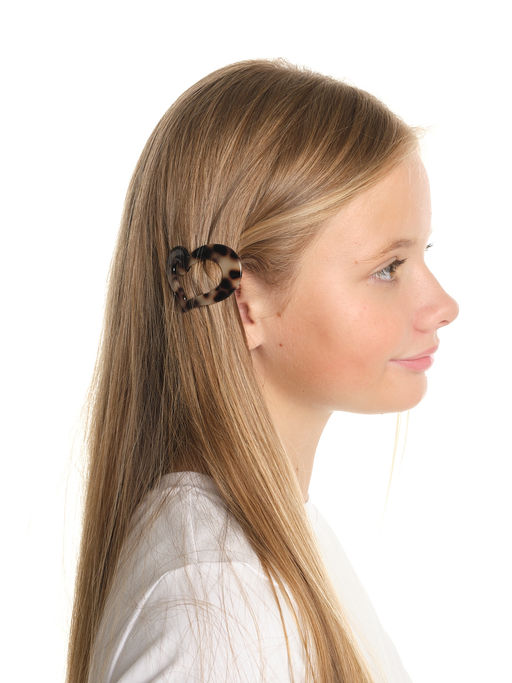 Заколка Сердце PY0450 бежевый