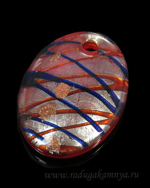 Кулон из муранского стекла овал 40*58мм