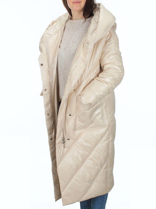21-381 LT. BEIGE Пальто зимнее женское (200 гр. тинсулейт) - Fashion фото 9