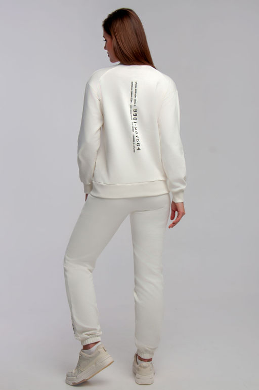 Арт. 2532 Костюм с брюками женский 44-50 (4 шт) Цвет:верх-молочный, низ-молочный - Калинка фото 16