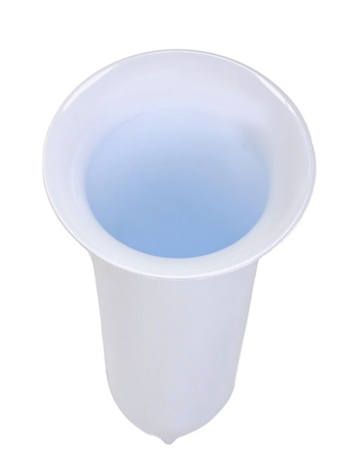 Ваза для цветов с колышком 0,65л d10см h26см, цвет белый