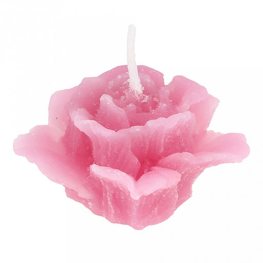 Свеча "Роза" д5см, h3,5см, розовый, время горения 2 часа (Россия)