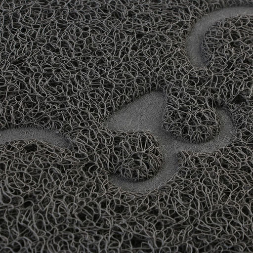 Коврик универсальный под миску и лоток Мордочка, 30х40 см, серый - Пушистое счастье фото 7