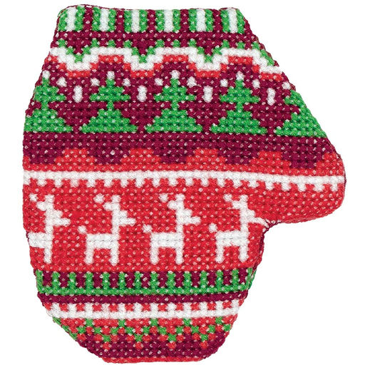 Klart набор для вышивания 8-393 Варежка с оленями 7.5 х 8.5 см