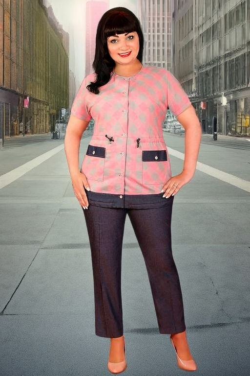 Летний белорусский костюм с укороченными брюками