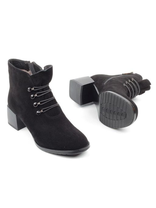 04-M20-6117 BLACK Ботинки женские зимние (натуральная замша, натуральный мех) - Фабричный китай фото 12