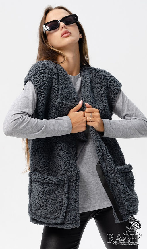 Жилет "Тедди" графит Цвет:как на фото