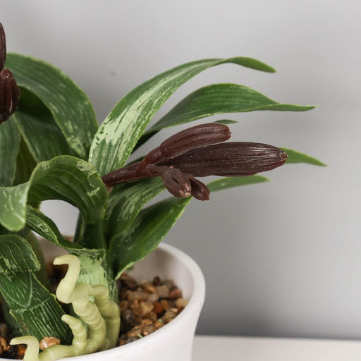 Искусственный цветок в горшке Ирис мини галант, 11?19 см, МИКС