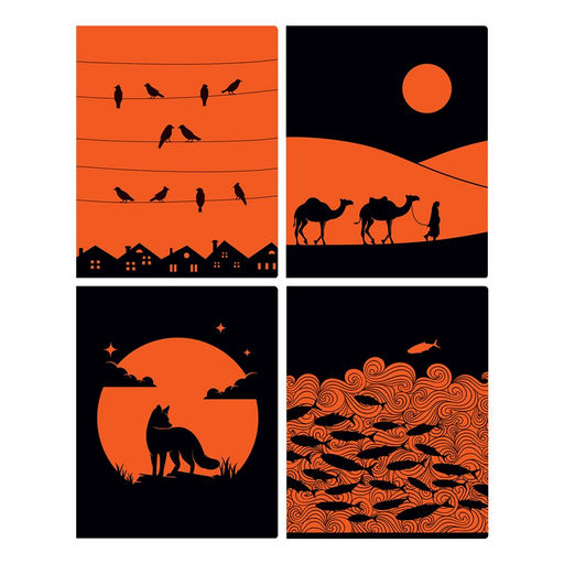 Тетрадь 48л. BG "Контраст" клетка (Т5ск48_лс 12709) soft-touch ламинация