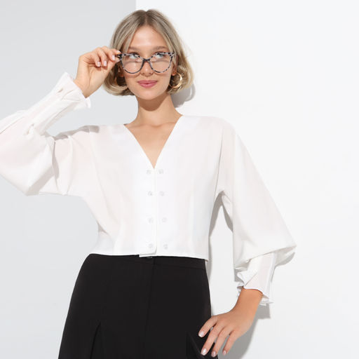 Блуза Стильный диалог (вайт) - Charutti фото 2