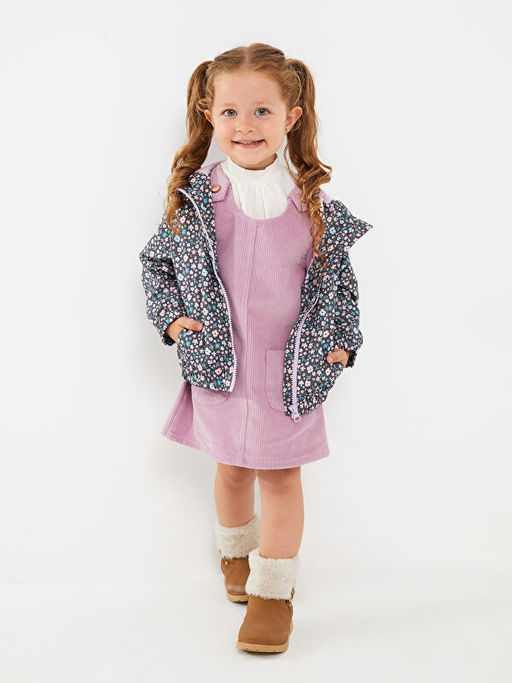 Kap??onlu Uzun Kollu Bask?l? K?z Bebek Mont - Waikiki фото 3