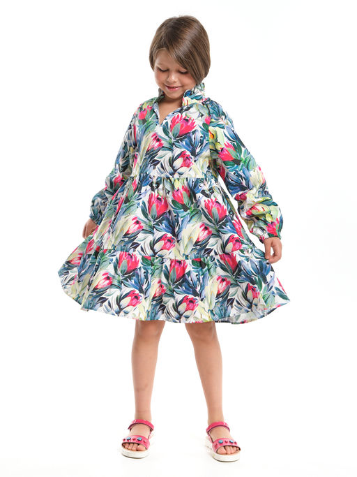 Платье нарядное хлопковое UD 7933 цветы Протея - Mini maxi фото 15