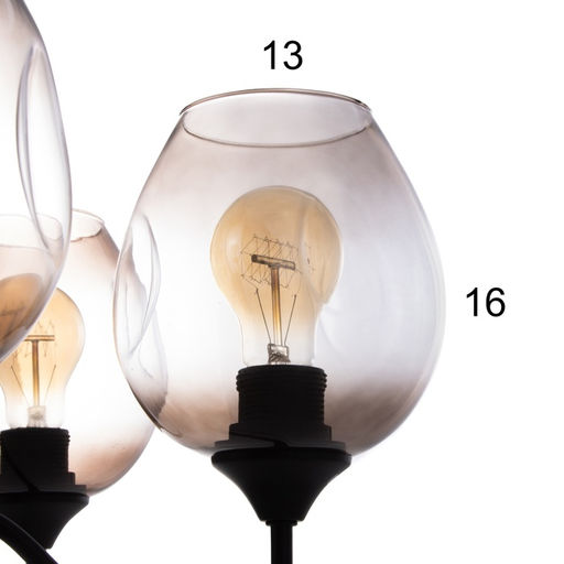 Люстра «Оливия», 5×60 Вт Е27, черный