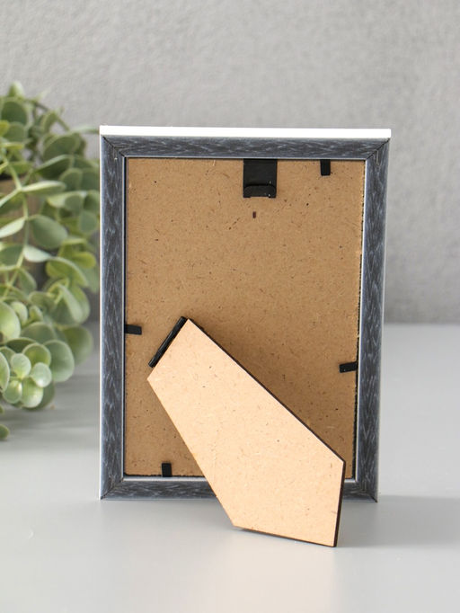 Фоторамка для фото 10×15 см Oframe, пластик, белый с золотом, (пластиковый экран)