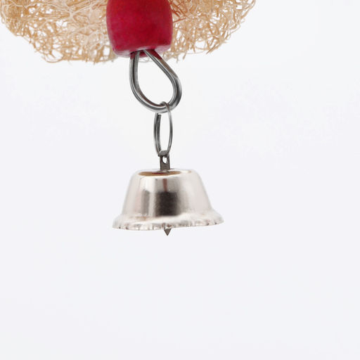 Игрушка с панцирем каракатицы, люфой и колокольчиком, 25 х 5 см - Пижон фото 2