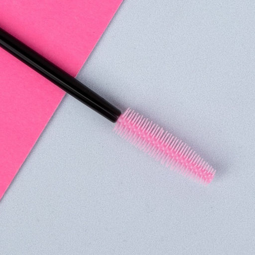 Щёточки для бровей и ресниц, силиконовые, набор - 5 шт., 10.5 см, цвет чёрный/розовый