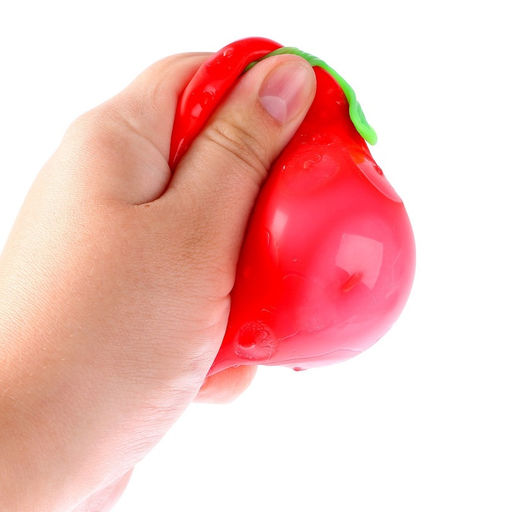 Антистресс игрушка «Клубничка», набор 3 шт., мялка с пастой