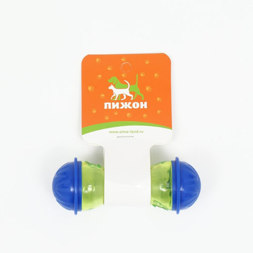 Игрушка под лакомства Бесконечность 11 х 4,5 см, синяя/жёлтая - Пижон фото 6