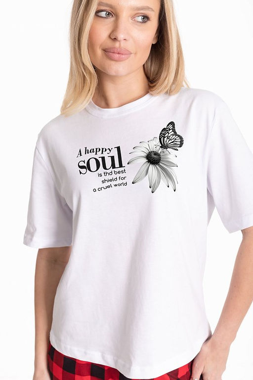 Футболка с принтом М326065Пб белый - Елена фото 2