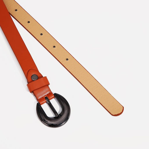 Ремень женский, ширина 2 см, винт, пряжка металл, цвет рыжий - Simaland фото 2