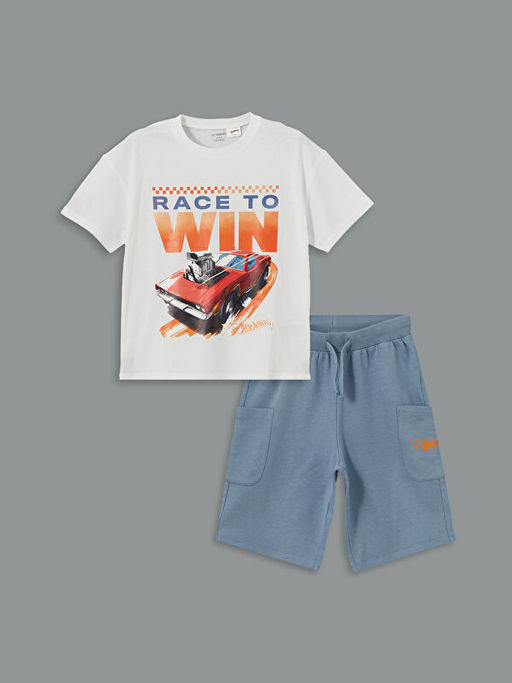 Hot Wheels Lisansl? Erkek Bebek Ti??rt ve ?ort 2li