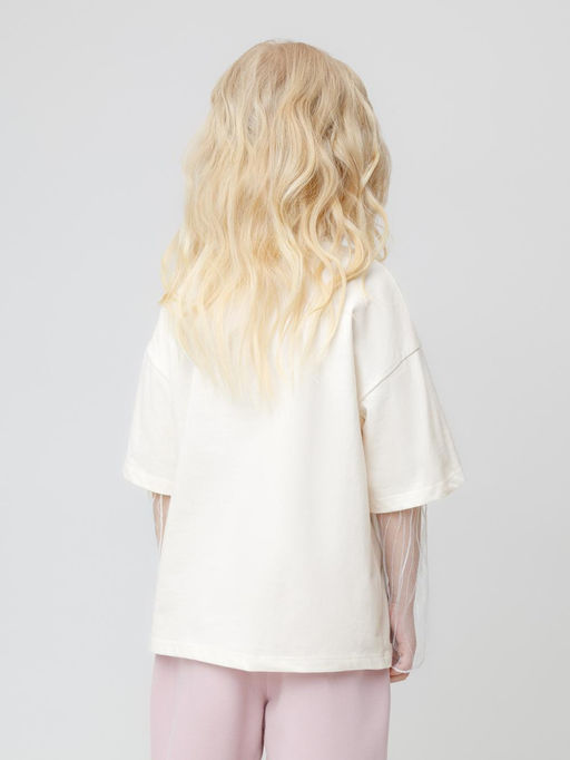 КР 302835/белая лилия к603 фуфайка (футболка) для дев