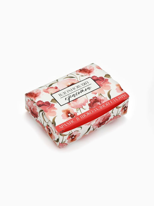 Подарочный набор Вдохновляй красотой: крем-мёд с клубникой и хлопком 30 г ? 2 шт., арахис в шоколадной глазури 100 г, чай чёрный с лесными ягодами 70 г, ло?... - Фабрика счастья фото 2