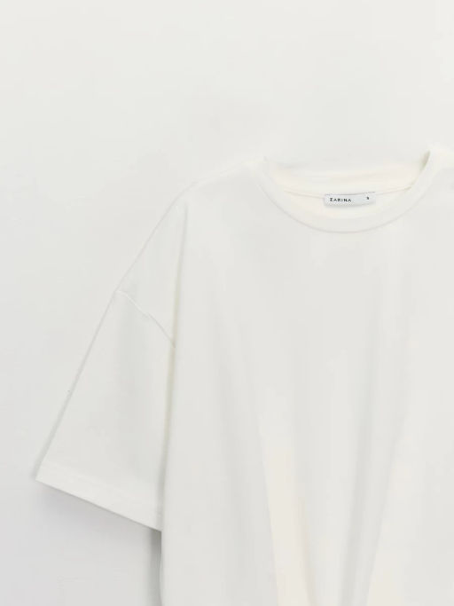 Футболка из хлопка с узлом ZR2605023409-2 / Zarina