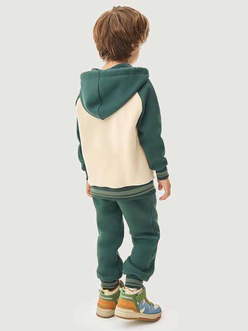 Костюм 7т12126 изумруд/беж