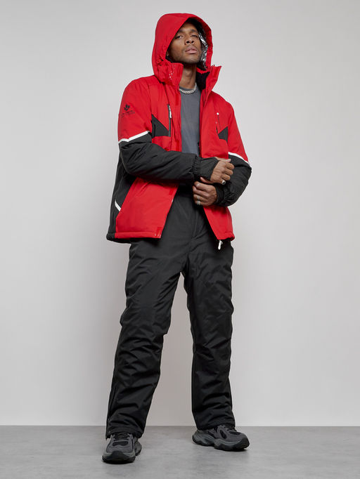 Горнолыжный костюм мужской зимний красного цвета 6319Kr - Leifensh фото 39