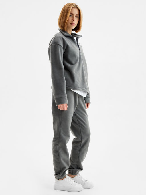 Костюм женский: анорак, брюки, MINAKU: Fleece Soft, размер 46, графитовый