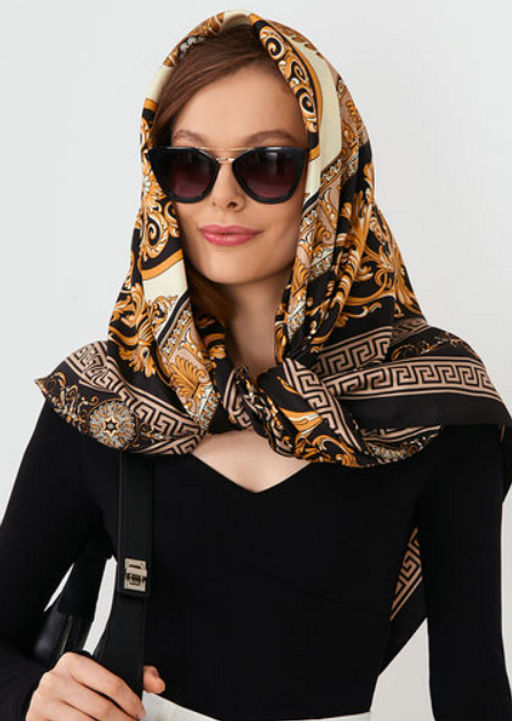 Большой, мягкий, тонкий и очень нежный двусторонний платок с рисунком. - Tantino фото 13