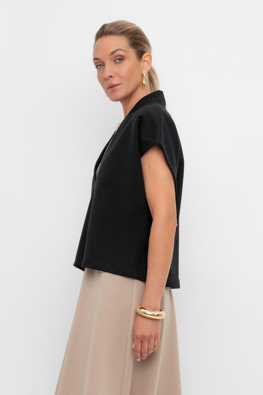 ЕВТ 3295/темный черный жилет жен