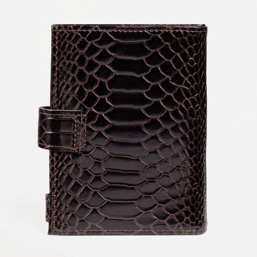 Портмоне мужское 3 в 1, автодокументы и паспорт, отдел для карт и монет, цвет коричневый - Simaland фото 2