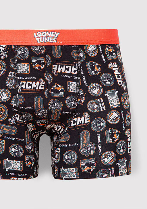 Looney Tunes Bask?l? Siyah Boxer - Mavi фото 2