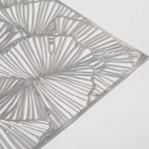 Набор салфеток сервировочных на стол Доляна Веер, 4 шт, 3045 см, цвет серебряный  фото 6