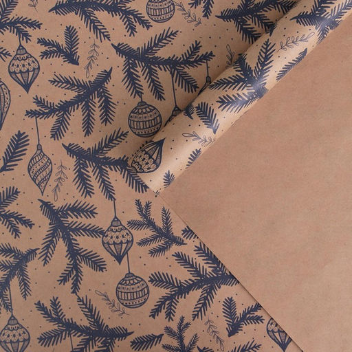 Цена за 10 шт. Бумага упаковочная крафтовая «Ветви», 50 х 70 см