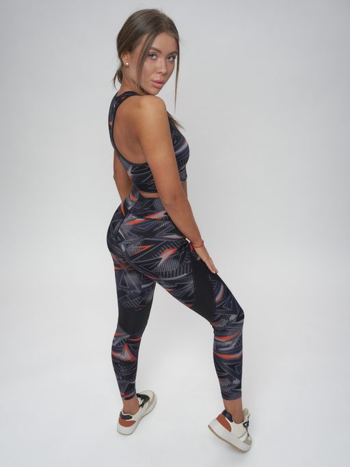 Костюм для фитнеса женский темно-серого цвета 2923TC - FUYOUKAI фото 10