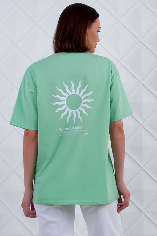 Арт. 3189 Футболка женская 42-48 (4 шт) Цвет:салатовый - Калинка фото 10