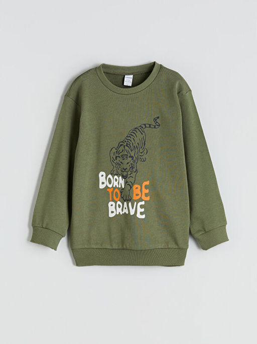 Bisiklet Yaka Erkek ?ocuk Sweatshirt