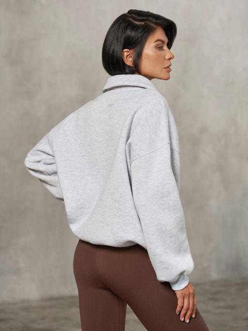 Утепленный свитшот-поло на молнии - NEVERLATE фото 2