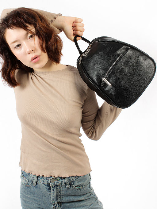 LACCOMA рюкзак Мэри-Y2005-черный эко кожа хлопок  фото 8