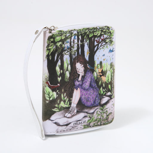 Кошелёк женский на молнии с ремешком, разноцветный