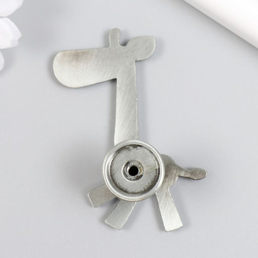 Ручка для шкатулки металл «Жираф», состаренное серебро, 7.7×5.5×2.3 см