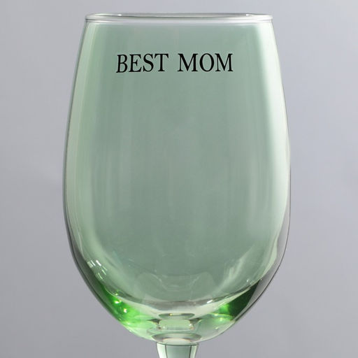 Бокал для вина с надписью Best mom, 360 мл, зелёный