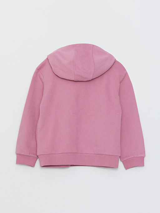 Kap??onlu Bask?l? Uzun Kollu K?z ?ocuk Sweatshirt ve Tayt - Waikiki фото 3