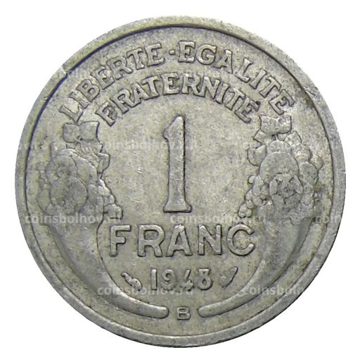 Монета 1 франк 1948 года В Франция