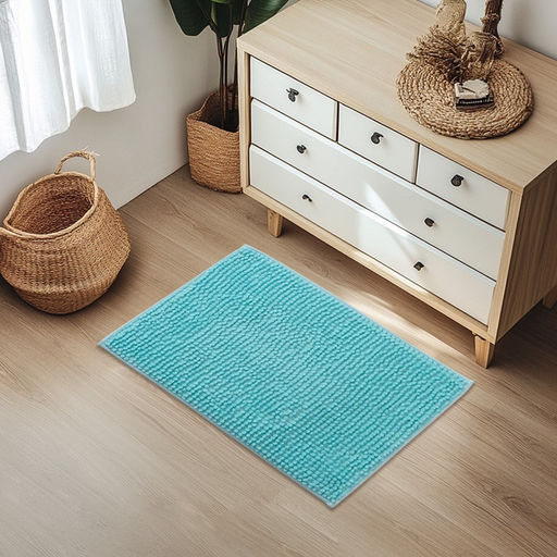 Коврик для дома Доляна Букли, 40?60 см, голубой  фото 2